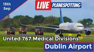 🔴Dublin Airport Live | United Airlines B767 Medical Diversion #aviation #planespotting #liveairport