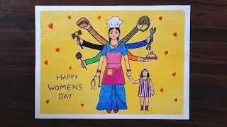 Women's Day Drawing | How To Draw Women's Day | Drawing On Women's Empowerment | Women's Equality