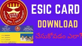 How to download ESIC Card online 2023 in telugu#esic#download#esicard