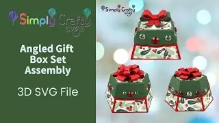 Angled Gift Box Set Assembly - SVG File