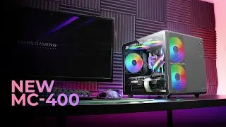 Compact Gaming Case with Side Panel Mesh Grille + Tempered Glass Window | Mars Gaming