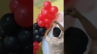 cara mengikat balon di standing besi lingkaran