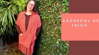 Cachecol de Tricô com Bolso