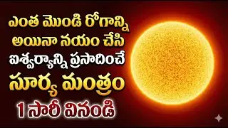 ఎంత మొండి రోగమైనా నయం చేసే సూర్య మంత్రం  ఐశ్వర్యం తప్పక వస్తుంది!