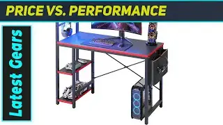 Игровой стол Bestier со светодиодной подсветкой, 44 дюйма | Лучшая компактная RGB-система