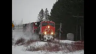 CN 3030 leads CN 305 West on the Napadogan Subdivision 1/1/20