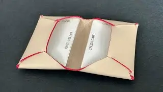 Stitchless Leather Origami Cardholder &ndash; DIY Leathercraft Tutorial for Beginners