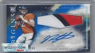Автомат с нашивкой новичка Пакстона Линча 2016 года от Panini Origins RPA 3 Clr Broncos.