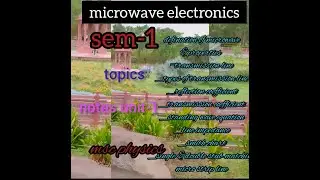 microwave electronics notes msc(sem-1) kota university