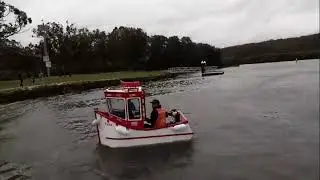 Boating - Mini tug boat.