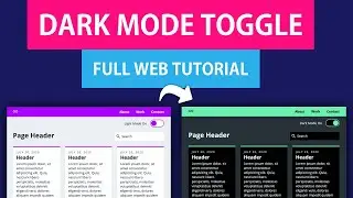 Dark Mode Toggle | HTML CSS JS Tutorial