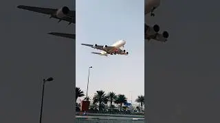 jeddah airport landing Emirates airline | #ilovemohammadﷺ #islamicshorts #دعاء #aviation live#shorts