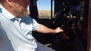 Cab ride on 25NC no 3437 between Modderpoort and Thaba Nchu.