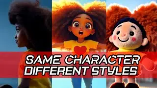 Same character in Different styles - AI Creative Challenge for character consistency