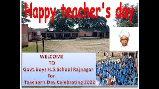 //Teachers day celebrating in boys High secondary school Rajnagar(-!-)