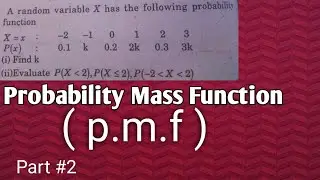 p.m.f problem solutions l Discrete case problems l Probability distribution question answer