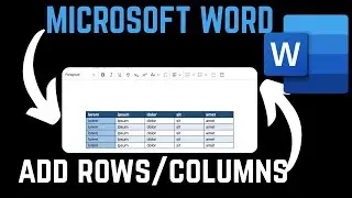 How To Add Rows And Columns On Table In Microsoft Word