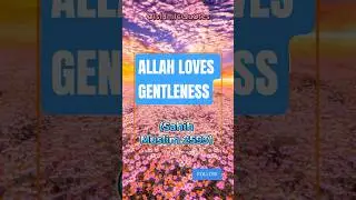 Allah is gentle and loves gentleness in all matters. (Sahih Muslim 2593)