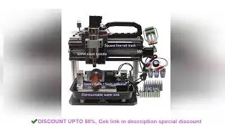 LY Mini DIY CNC Router 3020 Square Line Rail 500W ER11 Spindle 3 /4 /5 Axis PCB Wood Milling Metal E