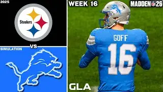 Lions vs. Steelers | Week 16 Simulation & Prediction | Madden 26 PS5 Gameplay