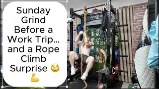 Sunday Grind Before a Work Trip&hellip; and a Rope Climb Surprise 😳💪