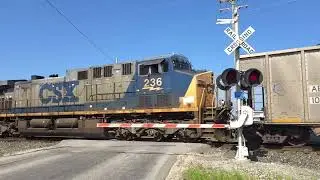 CSX 4532 Leads Loaded Coal Train South | St. James Rd. Railroad Crossing, Iberia, OH
