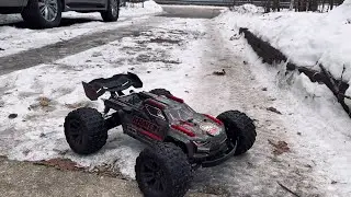 Arrma Kraton EXB light bash session in the SNOW ❄️🔥🚀