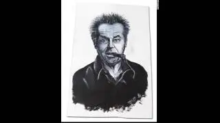 Etapes de la construction d'un dessin de Jack Nicholson
