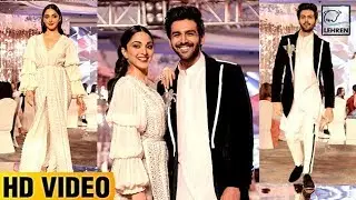 Kiara Advani And Kartik Aaryan Walk The Ramp For Manish Malhotra | LehrenTV