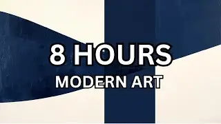 Navy & White Modern Art &ndash; 8 Hours of Ambient Screen Art | Estate Haus