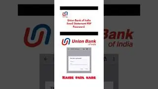 Union Bank of India statement pdf password kaise pata kare #unionbankofindia #statement #rajkottech