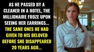 MILLIONAIRE WAS STUNNED WHEN HE SAW THE CLEANER'S EARRINGS... THE SAME ONES HE GAVE TO HIS BELOVED..