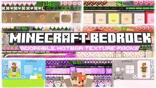 13 НОВЫХ текстурных пакетов для панели быстрого доступа | Minecraft PE и Bedrock 1.21 *+: 💜｡.