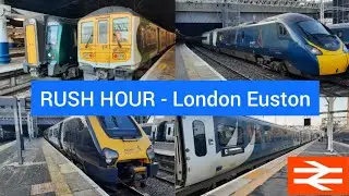 RUSH HOUR Trains at London Euston, WCML. 14/02/2022.