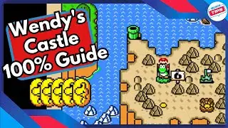 Wendy's Castle 100% Guide All Dragon Coins & Secrets in Super Mario World