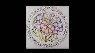 Mandala artwork || zentangle art || easy zendala #art #drawing #mandala #zentangle 