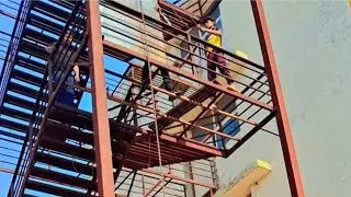 how to make staircase during fire |लोहे की सीढ़ी आपातकाल स्थिति | @Mr-Engineer07