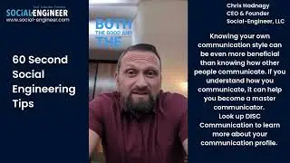 Communication Profiling -  60 Second Social Engineering Tip