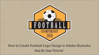 Retro Style Football logo design - Illustrator Tutorial