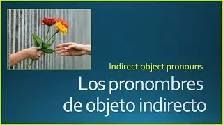 Spanish Indirect Object Pronouns (me, te, le, nos, os, les)