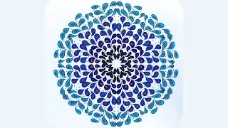 Relaxing Blue Mandala Coloring with Ambient Music 💙 | Colour Therapy for Good Sleep & Focus