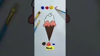 🍦ONLY 4 COLORS? Watch This ICE CREAM MAGIC! 🌈✨ #shorts #kids