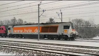 Voith Maxima 40cc V490.1 HVLE, Newag Dragon 2 E6ACT-098 ze składem węgłarek