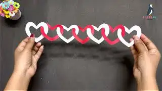 DIY Paper Heart Decoration Ideas ❤️ || DIY Valentines day decoration idea 💫 #viral #craft #tranding