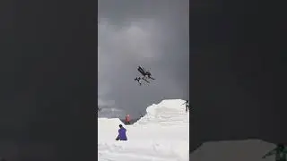 It's raining snowmobiles #fail #snowmobile #skidoo #polaris #crash #subscribe