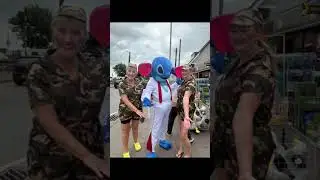 Elvis Presley Stitch at Leysdown Carnival 2025 Master of Disguise Entertainment Costume Characters