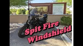 Riding with new SpitFire windshield Honda Rebel 500 SE