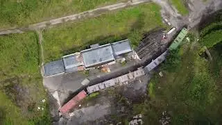 The old Camelot theme park and Charnock Richard services from the sky 