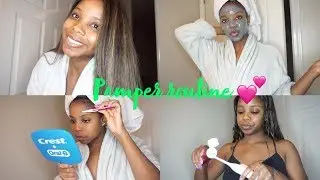 MY PAMPER ROUTINE 2018: Skincare and washing my weave!