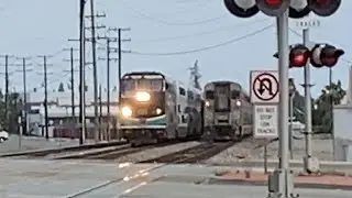 METROLINK AND SURFLINER MEET AT LOS NIETOS CROSSING